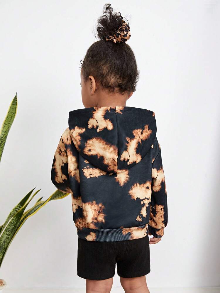 Infant And Child Unisex Casual Street Tie-dye Hooded Long-sleeved Sweatshirt