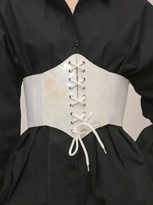 ROMWE Kawaii 1pc Butterfly Shaped Waist Belt - White - View 1