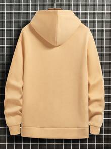 Manfinity EMRG Men's Cartoon Bear & Letter Printed Sweatshirt - Apricot - View 2