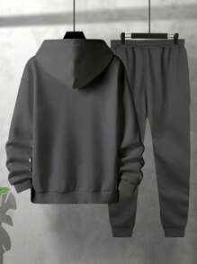 Manfinity Homme Men's Hooded Sweatshirt And Pants Set With Number Prints