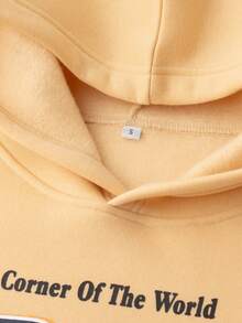 Manfinity EMRG Men's Cartoon Bear & Letter Printed Sweatshirt - Apricot - View 5