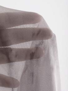 DAZY Women'S Square Neckline Split Hem Long Sleeve Top