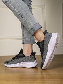 女式運動鞋,休閒輕便的跑步鞋,舒適情侶步行鞋 - 灰色 - 查看 4