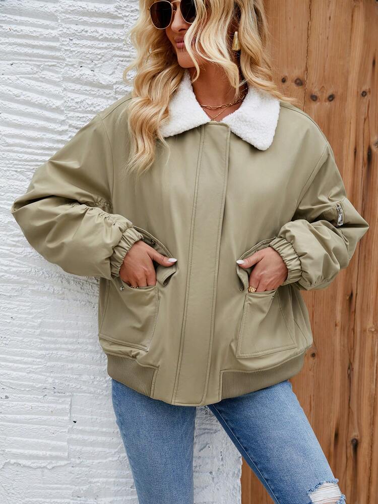 Women's Short Collar Padded Padded Coat Clothes Winter Fall Cloth For Women