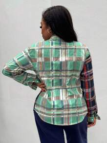 Slaydiva 對比色格紋襯衫 - 彩色 - 查看 2