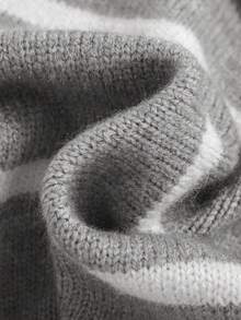 SHEIN Baby Boys' Casual Loose Striped Long Sleeve Sweater - Grey - View 4