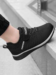 青少年冬季保暖型時尚運動鞋 - 黑色 - 查看 6