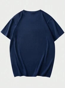 Manfinity Hypemode Men's Rose Floral Print T-shirt - Royal Blue - View 2