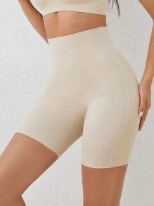 Women's High Waisted Shapewear Shorts In Solid Color