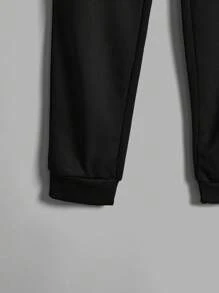 Teen Boy Casual Letter Printed Sweatshirt And Pants Set, Summer - Multicolor - View 3