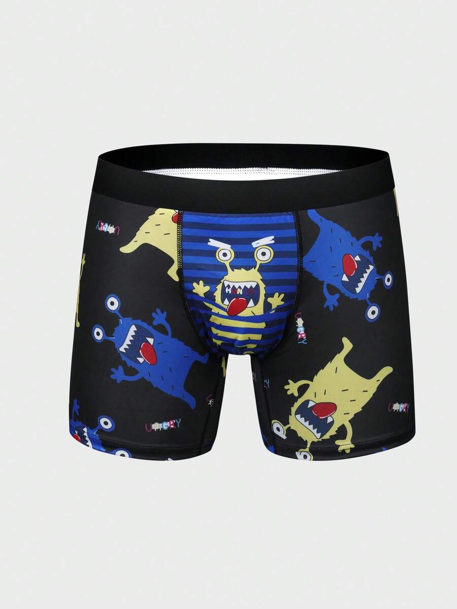 Men'S Cartoon Printed Boxer Briefs - Multicolor - View 1