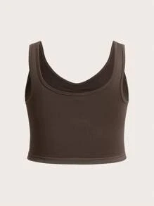 SHEIN Sports Conjunto de top y brasier deportivo sin costuras de talla grande - Multicolor - Ver 3