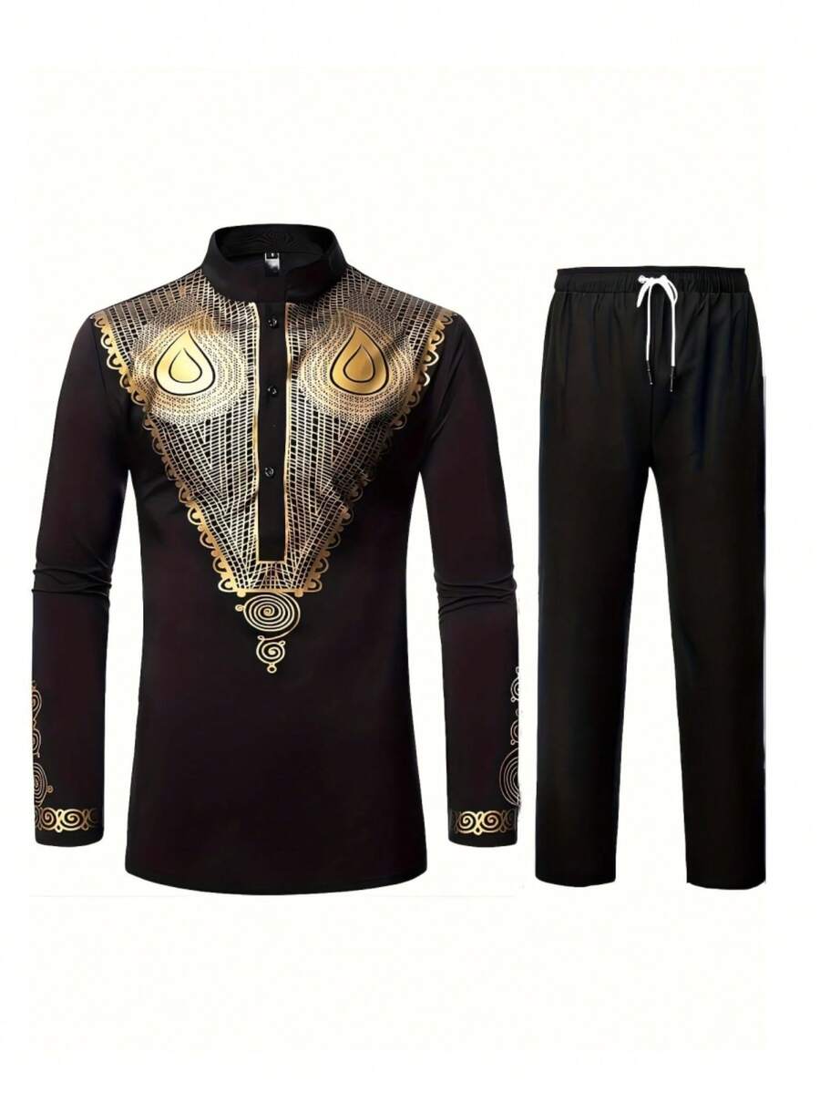 Men's Regular 2pcs Outfit - Black - View 1