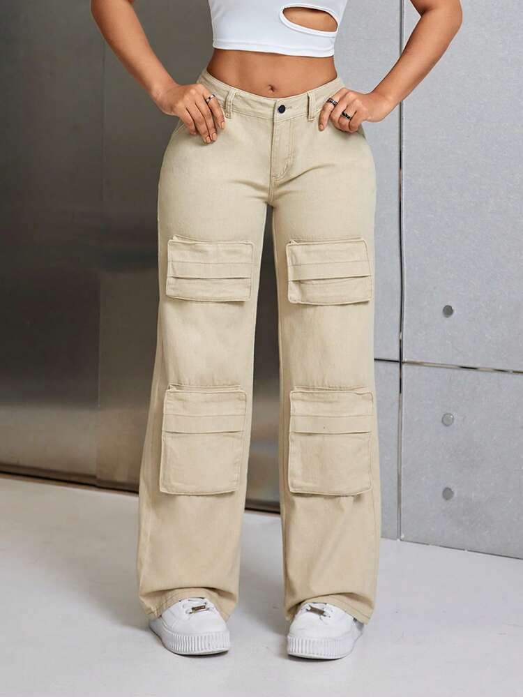 Ladies Solid Color Overalls Jeans