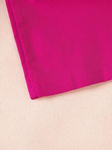 SHEIN Elladie kids 年轻女孩盖袖纽扣半襟连体裤