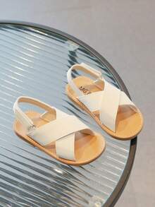 Kids' Simple & Comfortable Flat Sandals For Girls - White - View 1