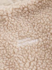 In My Nature Women's Zipper Front Lambswool Outdoor Sport Jacket - Beige - View 7