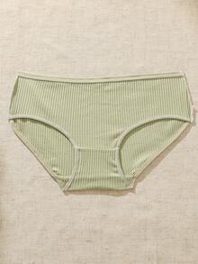 SHEIN Plus Size Women's Ribbed Underwear - Multicolor - View 6