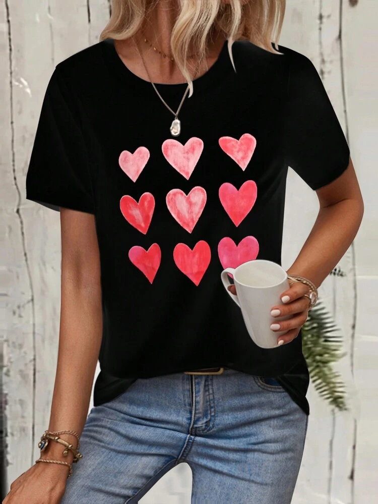 Heart Printed T-Shirt