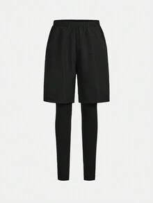 SHEIN 中學男孩健身3件套休閒t恤、2合1長褲和運動套裝 - 彩色 - 查看 13