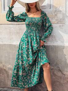 SHEIN Clasi 小花卉印花雙向穿著連衣裙 - 彩色 - 查看 6