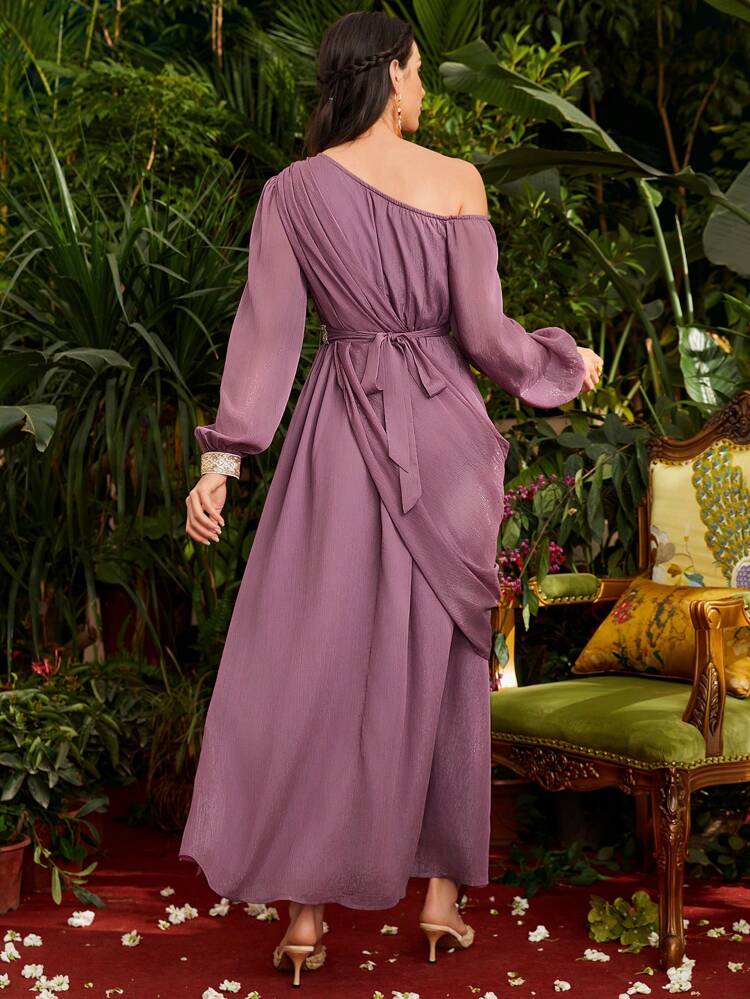 Women'S Spaghetti Strap Lantern Sleeve Dress