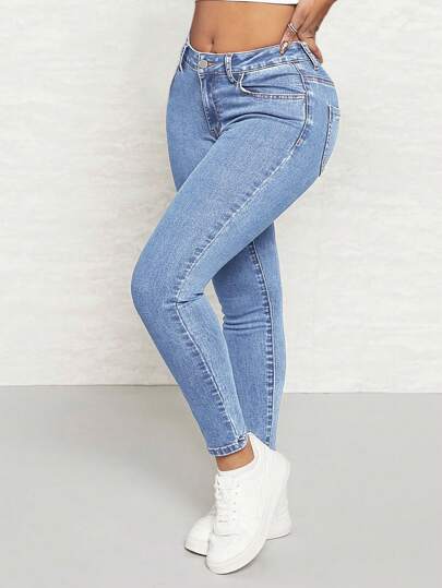 SHEIN SXY 修身牛仔褲