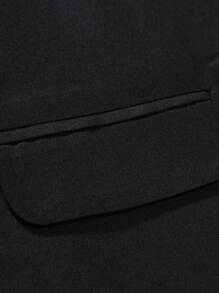 Manfinity Mode Men'S Color Block Decorative Button Up Waistcoat - Black - View 5