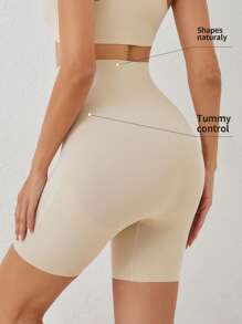 Women's High Waisted Shapewear Shorts In Solid Color