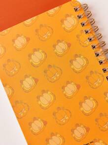 GARFIELD | SHEIN 1pc Cartoon Cat Print Yellow Notebook,Suitable For Men, Women, Students - Yellow - View 5