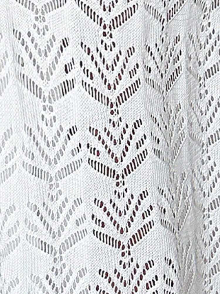 1pc Women's High Slit & Side Cutout Crochet Knit Cover Up Skirt Summer