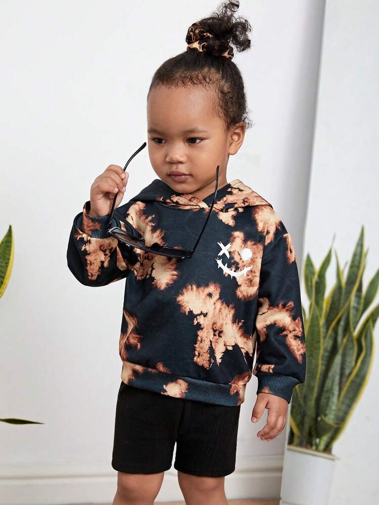 Infant And Child Unisex Casual Street Tie-dye Hooded Long-sleeved Sweatshirt