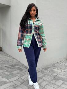 Slaydiva 對比色格紋襯衫 - 彩色 - 查看 5