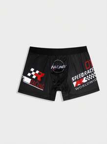 Men'S Printed Letter Design Briefs - Multicolor - View 4