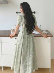 DAZY Women'S Ditsy Floral Wrap Dress Sundress Vacation Outfits Women - Green - View 2