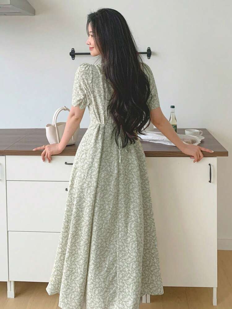 Women'S Ditsy Floral Wrap Dress Sundress Vacation Outfits Women Easter Boho