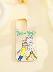 Rick and Morty | ROMWE Cartoon Regular Phone Case - White - View 5