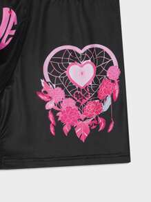 Men's Funny & Cute Hot Pink Geometric Print Trunks With High Stretch Fabric - Hot Pink - View 3