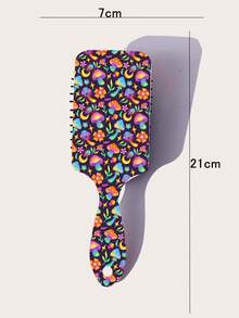 SHIRATWIG Colorful Mushroom Pattern Printed Comb - Multicolor - View 3