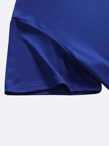 SHEIN EZwear Của phụ nữ Kích thước lớn Hình trái tim In Áo thun - Xanh đậm - Xem 4