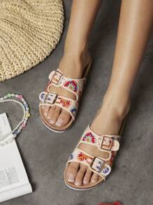 SHUZIA Giày Sandal Đế Xuồng Gót Nhọn Cho Nữ Giày Mùa Hè Giày Mùa Xuân Giày Nghỉ Xuân Giày Nghỉ Lễ Phục Sinh Giày Thường Ngày Giày Đi Biển Quà Tặng Ngày Của Mẹ - Màu be - Xem 4