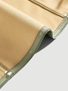 SHEIN MOD Plus Size Women's Pu Leather Strapless Top - Green - View 4