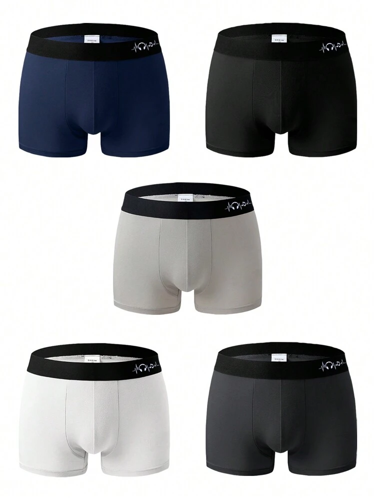 Men'S Breathable Plus Size Boxer Shorts Variety Of Styles (5pcs Combo)