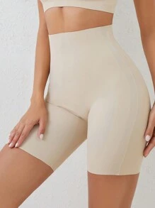 Women's High Waisted Shapewear Shorts In Solid Color
