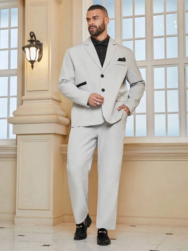 Men's Plus Size Suit Set