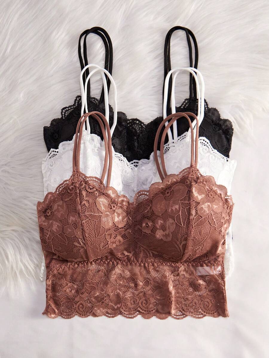 女式蕾絲無線胸罩（3入/pack）內衣