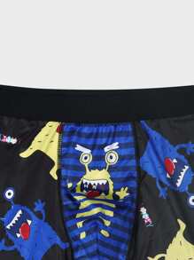 Men'S Cartoon Printed Boxer Briefs - Multicolor - View 4
