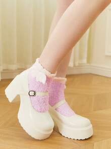 ROMWE Kawaii Women's Wing Decoration Ankle Socks - Multicolor - View 2