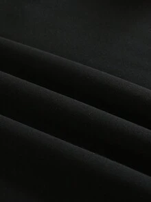 Men's Striped Letter Printed Sweatshirt - Black - View 9