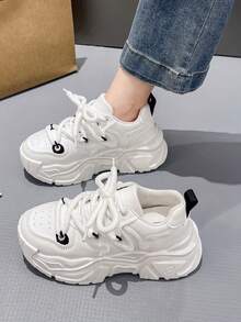 女款2021新春/秋時尚、百搭、舒適的厚底楔型鞋 - 黑色 - 查看 1